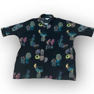 & Other Stories Black Floral Mini Dress